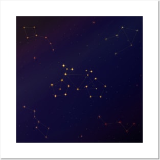 Bicyclopeia – Bicycle star constellation Posters and Art